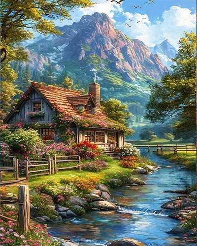 Landscape paint numbers - paint, for