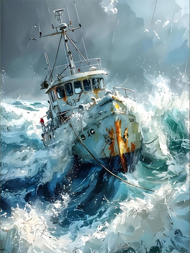 Boat paint numbers - boat, by
