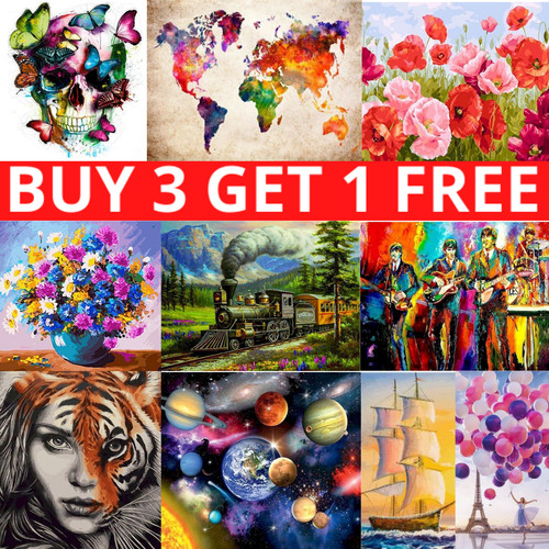 Oil paint numbers canvas - paint,