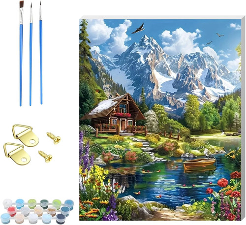 Landscape diy paint numbers - paint, by