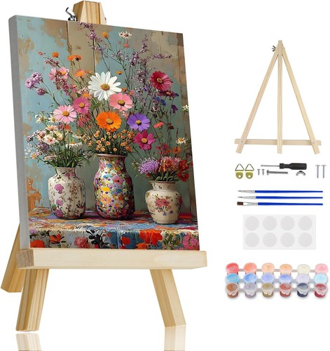 Framed flowers paint - framed, by