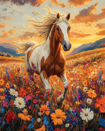 Horse diy wooden - diy, framed