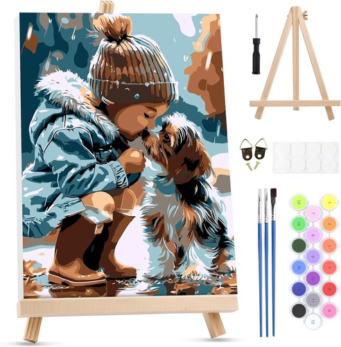 Animal dog framed paint - dog,